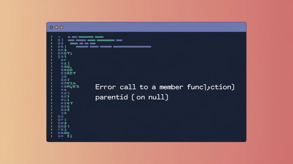 Error Call to a Member Function getCollectionParentId() on Null